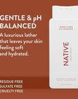 Native Body Wash for Men & Women, Seasonal | Sulfate, Paraben, and Dye Free, with Naturally Derived Clean Ingredients Leaving Skin Soft and Hydrating, Warm Cider & Cinnamon 18 oz - 2 Pk