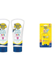Banana Boat Kids Mineral Sunscreen Lotion SPF 50 Twin Pack and Sport Sunscreen Stick SPF 50 Travel Size