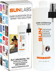 Airbrush Spray Tan Solution Dark Sunsation Very Dark Self Tanner 32 oz - Self Tanner - Use With Natural Sunless Airbrush HPLV, Tan Body and Face (Packaging May Very)