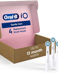 Oral-B iO Series Gentle Care Electric Toothbrush Replacement Brush Heads for an Oral-B Electric Toothbrush, 4 Count, White