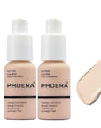 2 Pack Matte Oil Control Concealer Foundation Cream,PHOERA New 30ml Long Lasting Waterproof Matte Liquid Foundation (101 Porcelain)