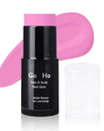 Go Ho Pink Face Body Paint Stick,Water Based Washable Face Paint Stick,Non-toxic Full-coverage Cream Pink Body Paint for Adults Children Halloween Cosplay SFX Makeup
