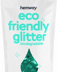 Hemway Biodegradable Glitter Eco Friendly - 100g/3.5oz Bio Cosmetic Safe Sparkle Vegan for Face Eyeshadow Body Hair Festival Makeup Craft - Super Chunky (1/8" 0.125" 3mm) - Turquoise Blue