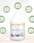 Ginger Lily Farms Botanicals Soothing Butter Lotion for Dry, Sensitive Skin, 100% Vegan & Cruelty-Free, Fragrance Free, 1 Gallon Refill (Pack of 4)