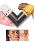 AKARY Liquid Highlighter Makeup for Face Body, Contour Warm Brown)