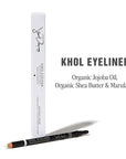 Jillian Dempsey Khol Eyeliner: Clean, Waterproof Eyeliner Pencil with Built-In Smudger for Effortless Blending – Rich Pigment, Cruelty-Free, FTA White