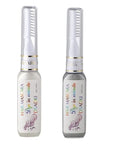 Temporary Hair Color Mascara Washable Hair Dye Stick Non-toxic Instant Hair Chalk Dye for Girls Women (White+Silver gray)
