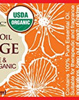 US Organic 100% Pure Sweet Orange Essential Oil - USDA Certified Organic - 15 ml - w/Improved caps and droppers (More Size Variations Available)