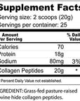 Wellness Resources Collagen Peptides - Pasture Raised, Grass Fed 100% Collagen Protein - Hydrolyzed Type I and III Collagen Peptides Powder, Unflavored (500 Grams/ 17.6 Ounces)