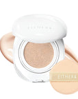 EITHER& Glow Pixel Cushion Foundation, Glowy Skincare, Korean Makeup, Natural Coverage, Moisturizing, Lightweight, Long Lasting Coverage for Flawless Skin (17P Porcelain)