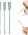 2025 New 2 in 1 Nasal Hair Cutter, Double Sided Nose Hair Knife Nostril Hair Remover Tool, Manual 360° Rotating Nose Hair Trimmer, Mini Noses Hair Remover Tool for Women and Men (Green, 3 Pcs)
