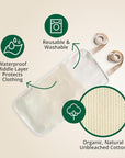 Castor Oil Pack - 8 Piece Complete Kit. Includes 16oz Glass Bottle of Organic Castor Oil, Easy to use Organic Cotton Compress with Adjustable Fit, 5 Soft Cotton Pads & Soothing Heat Pack..