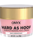 Onyx Professional Hard as Hoof Nail Strengthening Cream, Cherry Almond Scent - Made in USA, Nail Growth & Conditioning Cuticle Cream Stops Splits, Chips, Cracks & Strengthens Nails, 1 oz