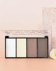 4-Color Contour Makeup Palette, Blush Highlighter Bronzer Powder Kit, Face Cosmetics Gift Set (02#, 1 Count (Pack of 1))