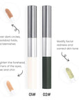 Kaely 2Pack Dual-Ended Concealer Stick,Acne Dark Spot Corrector Brightener Waterproof,01+02
