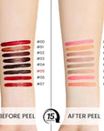 Matte Lip Gloss Stain-Peel Off Lip Liner Tattoo, Dark Brown Lip Tint,Long Lasting Peel Off Lip Stain, Waterproof Transfer-proof Lip Mask Lip Liner Peel Off Lip Gloss,Stayn Lip Makeup. #05