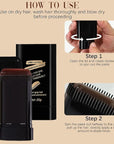 2Pack Safe and Convenient Comb Hair Dye, Portable Hair Dye Comb For Gray Hair Coverage, Waterproof and Sweat-Proof, 2 in 1 Instant Dye, for Women & Men (BROWNISH BLACK)