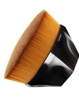 Foundation Makeup Brush Flat Top Kabuki Hexagon Face Blush Liquid Powder Foundation Brush for Blending Liquid, Cream or Flawless Powder Cosmetics with Bonus Protective Case (Black)