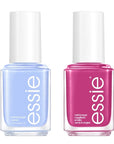 essie Nail Polish Set, Checkmate, Bikini So Teeny, Baby Blue Nail Polish + Swoon In The Lagoon, Magenta 0.46 fl oz each