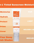 Suntegrity Tinted 5 in 1 Mineral Sunscreen for Face (SPF 30-2 oz) - Medium | BB Cream Moisturizer with Physical UVA/UVB Broad Spectrum Protection | Safe for Sensitive Skin