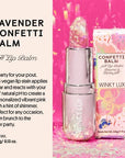 Winky Lux Lavender & Rainbow Glitter Confetti Balm - Hydrating ph Lip Balm, Natural Pink Tint with pH Color Changing, Moisturize & Soften Lips While Leaving Sheer Pink Tint, with Vanilla Scent
