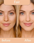 LUMINESS Silk Airbrush Spray Foundation & Buffing Brush Kit – Full Coverage Foundation & Dual-Sided Buffing Brush - Buildable Coverage, Anti-Aging Formula Hydrates & Moisturizes (Shade - Fair)