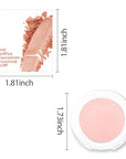Single Mini Pressed Eyeshadow Makeup Palette, Nude Pink Sparkle Shimmer Glitter Monochrome Cream Eye shadows Palette Brightener Makeup for Older Women, Pigmented Waterproof 01#