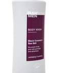 RAW SUGAR Men's Body Wash 25 fl oz (Pack of 1) (Black Coconut + Sea Salt)