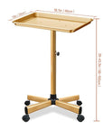 Colden Salon Tray, Salon Rolling Tray Cart with Wheels, Tattoo Tray Adjustable Color Tray(Gold)
