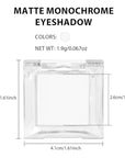 Eyeshadow Single Matte, High-Pigment Monochrome Eye Shadow Pressed Powder, Everyday Velvety Silky Eye Makeup Looks, Professional Long-Lasting Waterproof Single Eyeshadow Palette, White 02