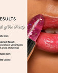 Winky Lux Lavender & Rainbow Glitter Confetti Balm - Hydrating ph Lip Balm, Natural Pink Tint with pH Color Changing, Moisturize & Soften Lips While Leaving Sheer Pink Tint, with Vanilla Scent
