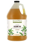 Banyan Botanicals Sesame Oil – Organic & Unrefined Ayurvedic Oil for Skin, Hair, Oil Pulling & More – Multiple Sizes – 128oz. – Non GMO Sustainably Sourced Vegan