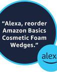 Amazon Basics Cosmetic Foam Wedges For Makeup, 32 Count
