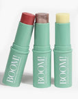 Boomstick Trio ® Rose Nude 3 Pack Cream Blush Makeup - Rose Nude Blush Stick, Highlighter Stick & Moisturizer for Cheeks, Eyes & Lips - Boom Sticks by Cindy Joseph for Older Women