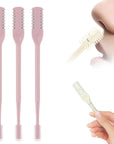 2025 New 2 in 1 Nasal Hair Cutter, Double Sided Nose Hair Knife Nostril Hair Remover Tool, Manual 360° Rotating Nose Hair Trimmer, Mini Noses Hair Remover Tool for Women and Men (Pink, 3 Pcs)