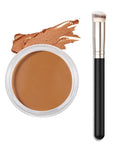 Kaely Cream Pot Concealer Full Coverage Makeup Set, Under Eye Brightener Color Correcting Concealer for Dark Circles, Waterproof Foundation Palette with Brush, Eye Ring Corrector de ojeras, 09