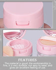 minkissy 2 Sets Powder Box Mini Containers Loose Powder Abs 3g