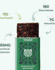 Organic Functional Mushroom Protein Bars | Full Dose (1500mg) Lions Mane, Chaga, Reishi & Cordyceps Bars | Vegan Protein Bars, Adaptogens, Superfoods Protein Bars | Chocolate Brownie Flavor
