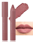 BINGBRUSH Crayon Matte Longwear Lipstick Pack Set,Moisture Smooth Color Stick Ultimate Lip Pencil Stain Crayon for Makeup Collection - Waterproof Velvet Long Lasting Lipstick Gloss for Women(04#)