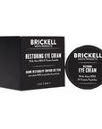 Brickell Men's Restoring Under Eye Cream for Men, Natural and Organic Anti Aging Eye Balm To Reduce Puffiness, Wrinkles, Dark Circles, Crows Feet and Under Eye Bags, 0.5 Ounce, Unscented