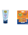 Banana Boat Light As Air Face Sunscreen SPF 50 3oz & Sport Ultra Lip Balm SPF 50 Twin Pack | Face & Lip Sunscreen Bundle