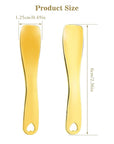 Sibba Facial Makeup Spatula Face Beauty Mask Applicator 6 Pieces Tiny Mini Gold Silver Metal Spoons Set Cosmetic Scraper Skincare Skin Cream Lotion Mixing Slide Scoop