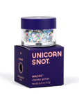 UNICORN SNOT Macro Face & Body Glitter | Cosmetic Grade Large-Particle Loose Glitter | Holiday Stocking Stuffer & Christmas Makeup | Safe for Face, Easy Application & Removal - Silver (Lunar)