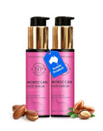 NP NATURES PHILOSOPHY Moroccan Oil Hair Products, Organic Moroccan Argan Oil Hair Serum, Anti-Frizz, Hydrating & Repairing Oil for Damaged Hair, Split Ends, Natural Shine for All Hair Types - 2 Pack