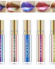 Maydear Chameleon Lipstick 5 Colors Set, Long Lasting Waterproof Colourful Diamond Shimmer Lip Gloss for Women Girls Makeup kit