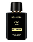 BellaVita Luxury CEO Man INTENSE Eau De Perfume for Men (3.4 fl.oz) | Long-Lasting Mens Cologne with Bergamot, Lavender, Orchid & Musk | Bold & Woody Gift Perfume Cologne for Men | Vegan CEO Fragrance