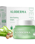 Aloderma Soothing Face Cream Made with 75% Organic Aloe Vera - Calming Facial Cream with Squalane & Vitamin E for Dry, Sensitive Skin - Reduces Redness, Helps Protect Damaged Skin, 50g/1.76oz