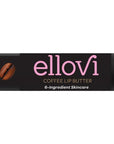 Ellovi Natural Lip Butter Lip Balm - Coffee - Pure Enough to Eat - Made With Just 6 Vegan Ingredients - Moisturizing Lip Care for All Day Hydration