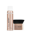 Bali Body Medium to Dark Instant Tan + Brush Bundle | Skin Perfecting Aerated Spray, Flawless Airbrushed Bronzed Finish + Washable Self-Tanning Reusable Accessory Tool | Vegan & Cruelty-Free