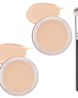 Kaely 2Pcs Pot Concealer Full Coverage Set,under Eye Correcting Concealer,02+02